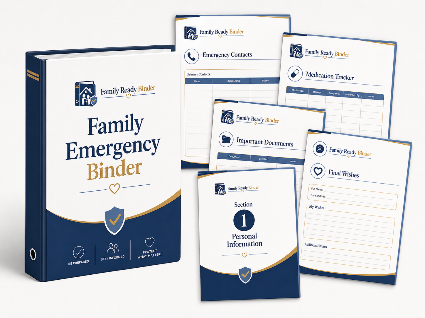 Family Emergency Binder printable product preview
